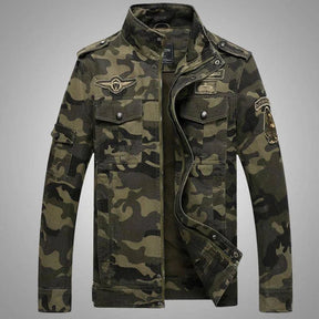 Jaqueta Masculina Camuflada Bonzzano BZ151 com estampa moderna e forro acolchoado.