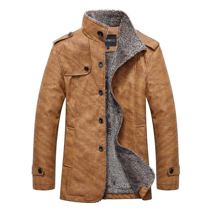 Jaqueta Masculina Forrada Bonzzano BZ093 em fundo neutro, destacando seu design sofisticado e funcional.