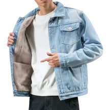 Jaqueta Masculina Jeans Acolchoado Bonzzano BZ094 com estilo clássico e conforto térmico.