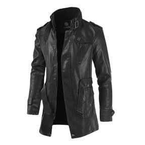 Jaqueta Masculina Bonzzano BZ165 em couro genuíno e poliéster premium.