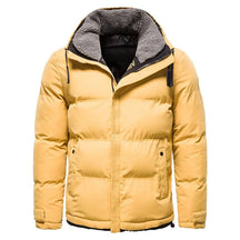 Jaqueta masculina puffer Bonzzano BZ118 com forro de lã e capuz