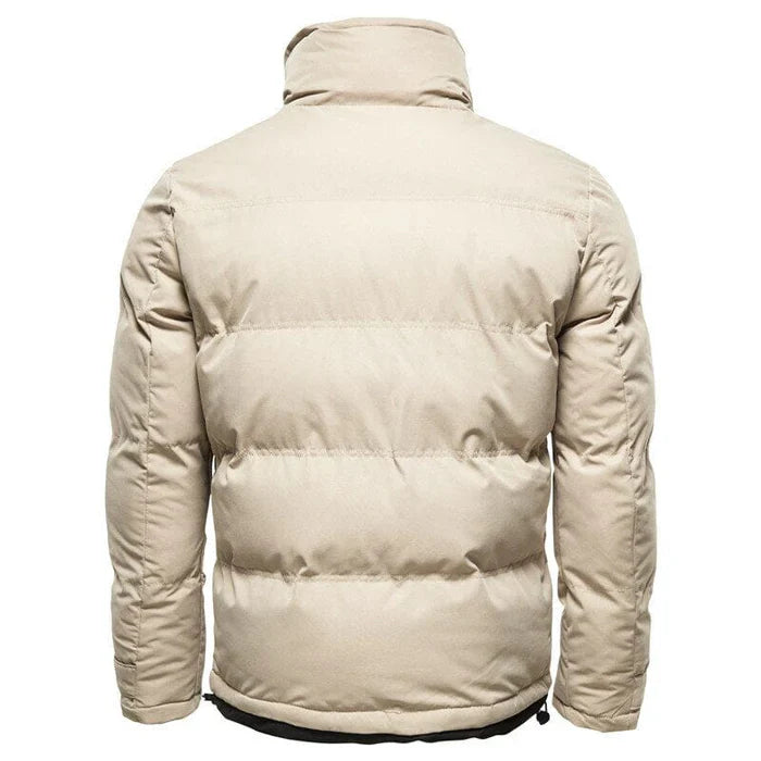Jaqueta masculina puffer Bonzzano BZ118 com forro de lã e capuz
