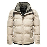 Jaqueta masculina puffer Bonzzano BZ118 com forro de lã e capuz
