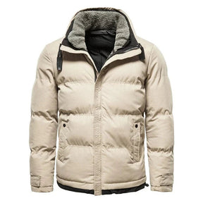 Jaqueta masculina puffer Bonzzano BZ118 com forro de lã e capuz