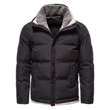 Jaqueta masculina puffer Bonzzano BZ118 com forro de lã e capuz
