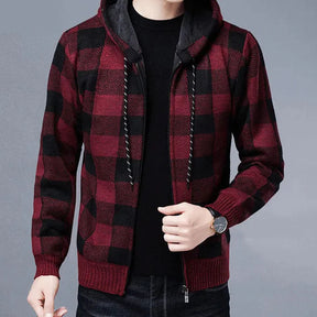 Jaqueta Masculina Xadrez Bonzzano BZ144 com estampa clássica e modelagem ajustada.