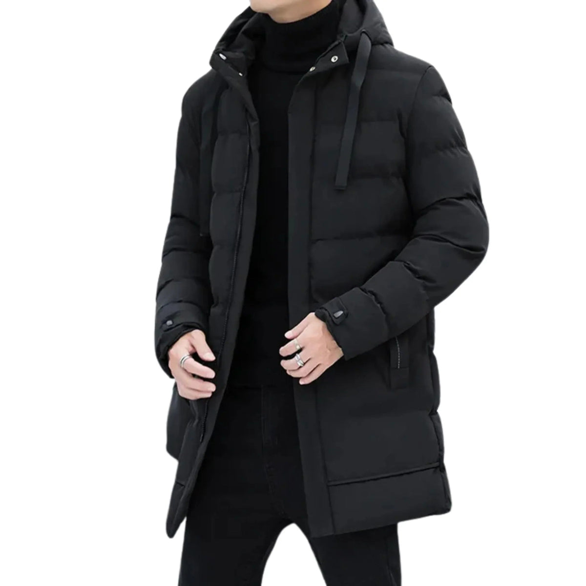 Jaqueta Puffer Masculina Alongada Bonzzano BZ076 em design moderno
