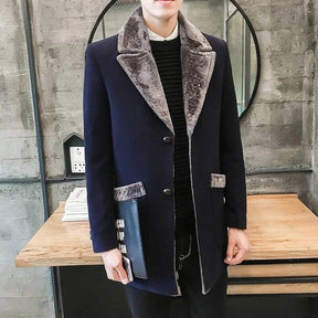 Sobretudo Masculino Bonzzano BZ221 em lã com design elegante e botões.