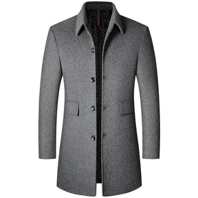Sobretudo Masculino em Lã Bonzzano BZ238 com gola polo e corte slim