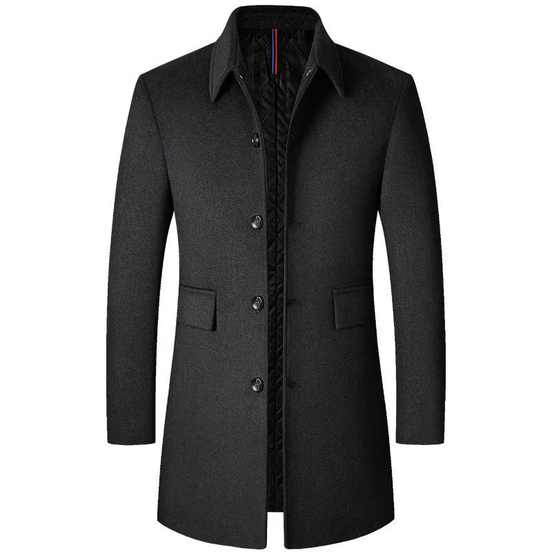 Sobretudo Masculino em Lã Bonzzano BZ238 com gola polo e corte slim