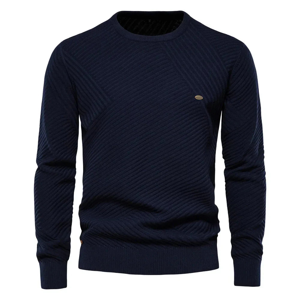 Suéter Masculino Bonzzano BZ175 em lã premium com modelagem slim fit.