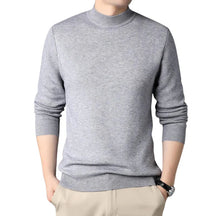 Suéter Masculino Bonzzano BZ180 em lã com gola alta, elegante e confortável.