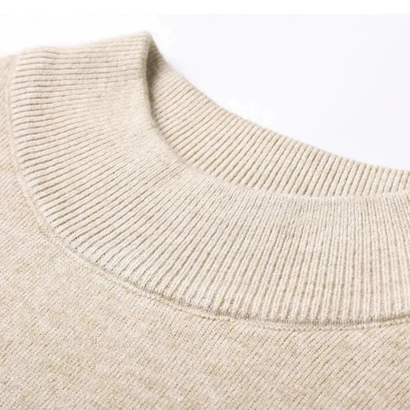 Suéter Masculino Bonzzano BZ180 em lã com gola alta, elegante e confortável.