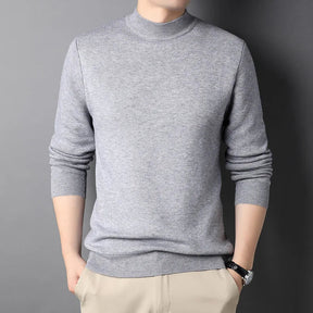 Suéter Masculino Bonzzano BZ180 em lã com gola alta, elegante e confortável.