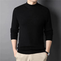Suéter Masculino Bonzzano BZ180 em lã com gola alta, elegante e confortável.