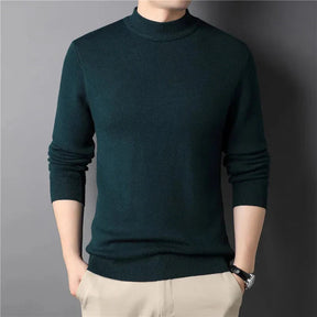 Suéter Masculino Bonzzano BZ180 em lã com gola alta, elegante e confortável.