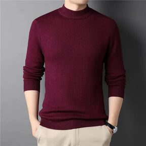 Suéter Masculino Bonzzano BZ180 em lã com gola alta, elegante e confortável.