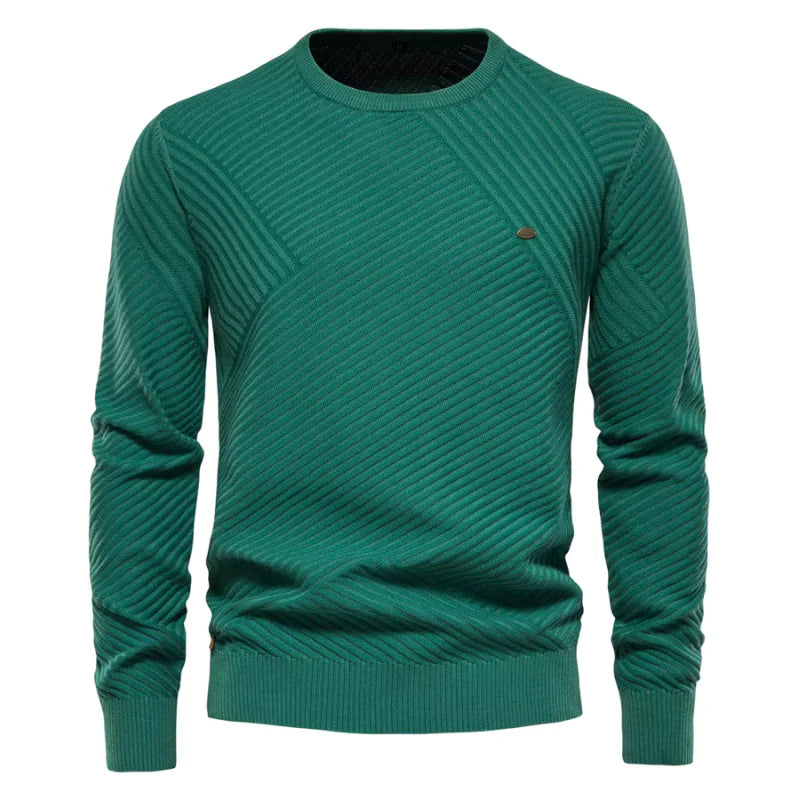 Suéter Masculino Bonzzano BZ175 em lã premium com modelagem slim fit.