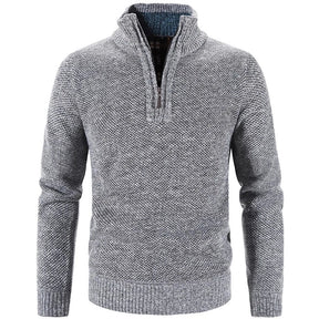 Suéter Masculino Bonzzano BZ181 com gola alta e meio zíper.