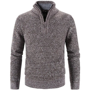 Suéter Masculino Bonzzano BZ181 com gola alta e meio zíper.