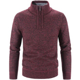 Suéter Masculino Bonzzano BZ181 com gola alta e meio zíper.