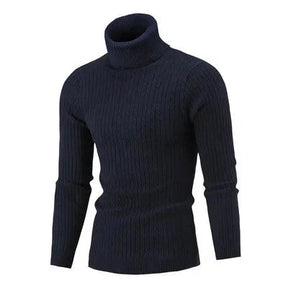 Suéter Masculino Pullover de Gola Alta Bonzzano BZ177 em modelagem slim fit
