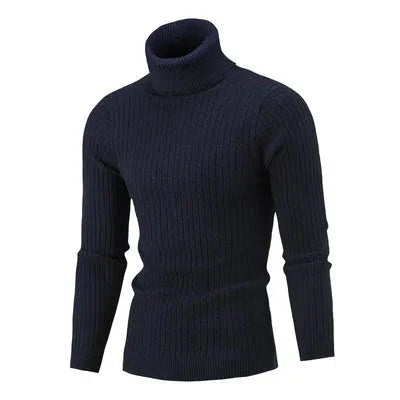 Suéter Masculino Pullover de Gola Alta Bonzzano BZ177 em modelagem slim fit