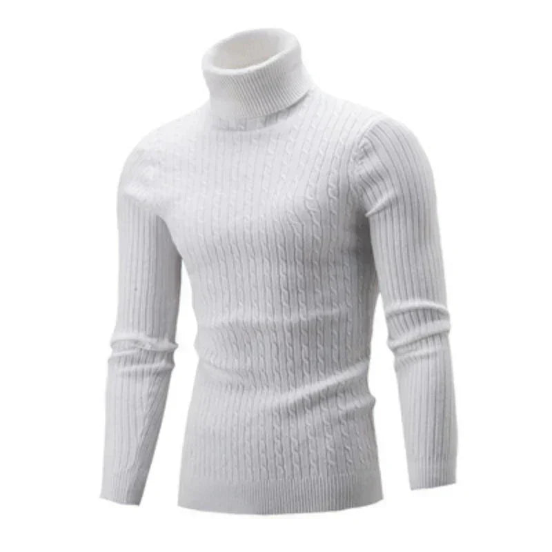 Suéter Masculino Pullover de Gola Alta Bonzzano BZ177 em modelagem slim fit