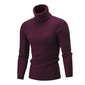Suéter Masculino Pullover de Gola Alta Bonzzano BZ177 em modelagem slim fit